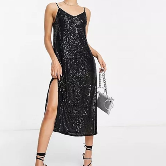 River Island Dresses & Skirts - Sequin Slip Maxi Dress
